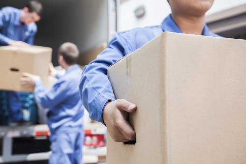 Office removals planning in Southfields with packed boxes and moving checklist